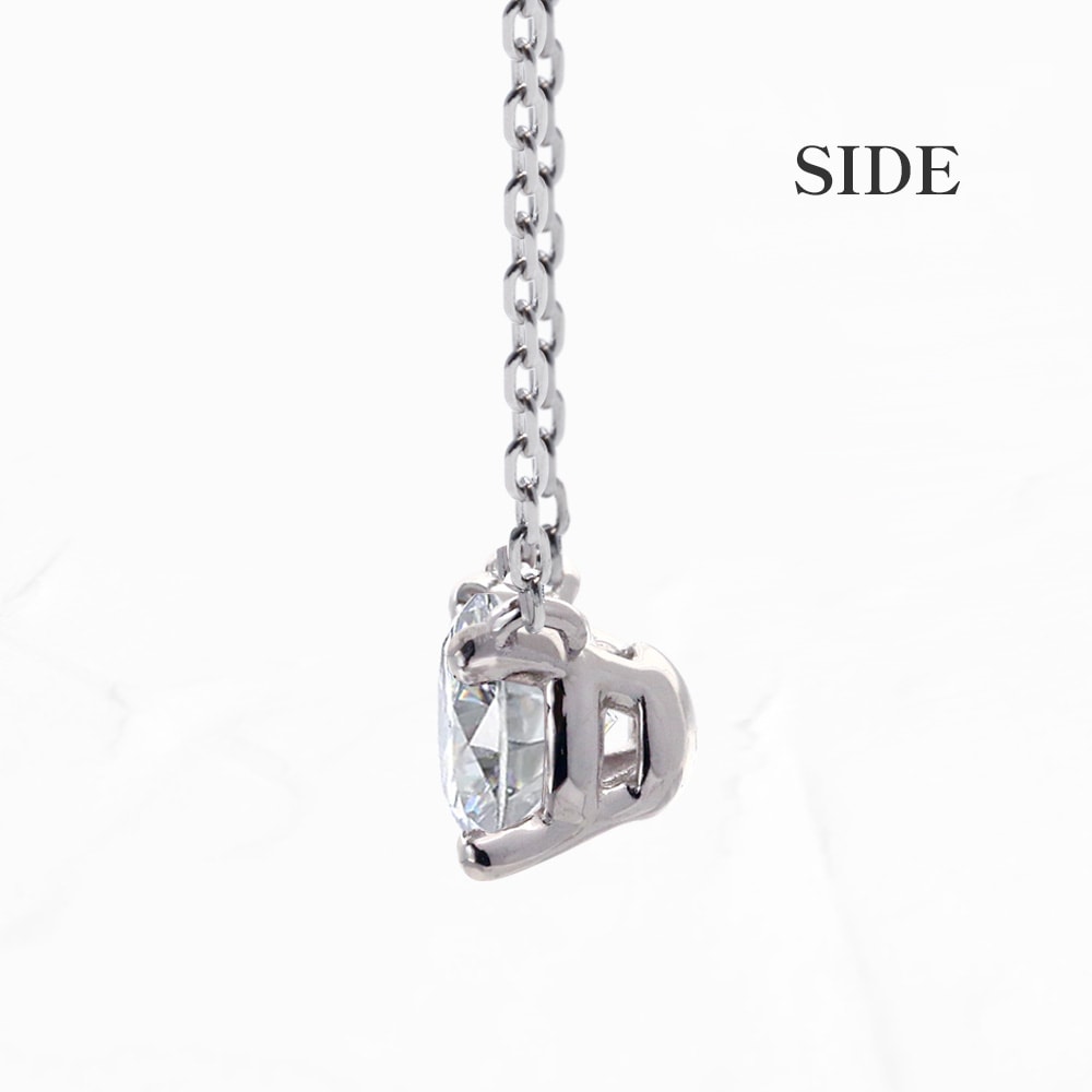 【IGI鑑定書付】0.3ct / 0.5ct / 1.0ct ダイヤモンド 両吊り 4点留 ソリティア ネックレス ラボグロウン ダイヤモンド