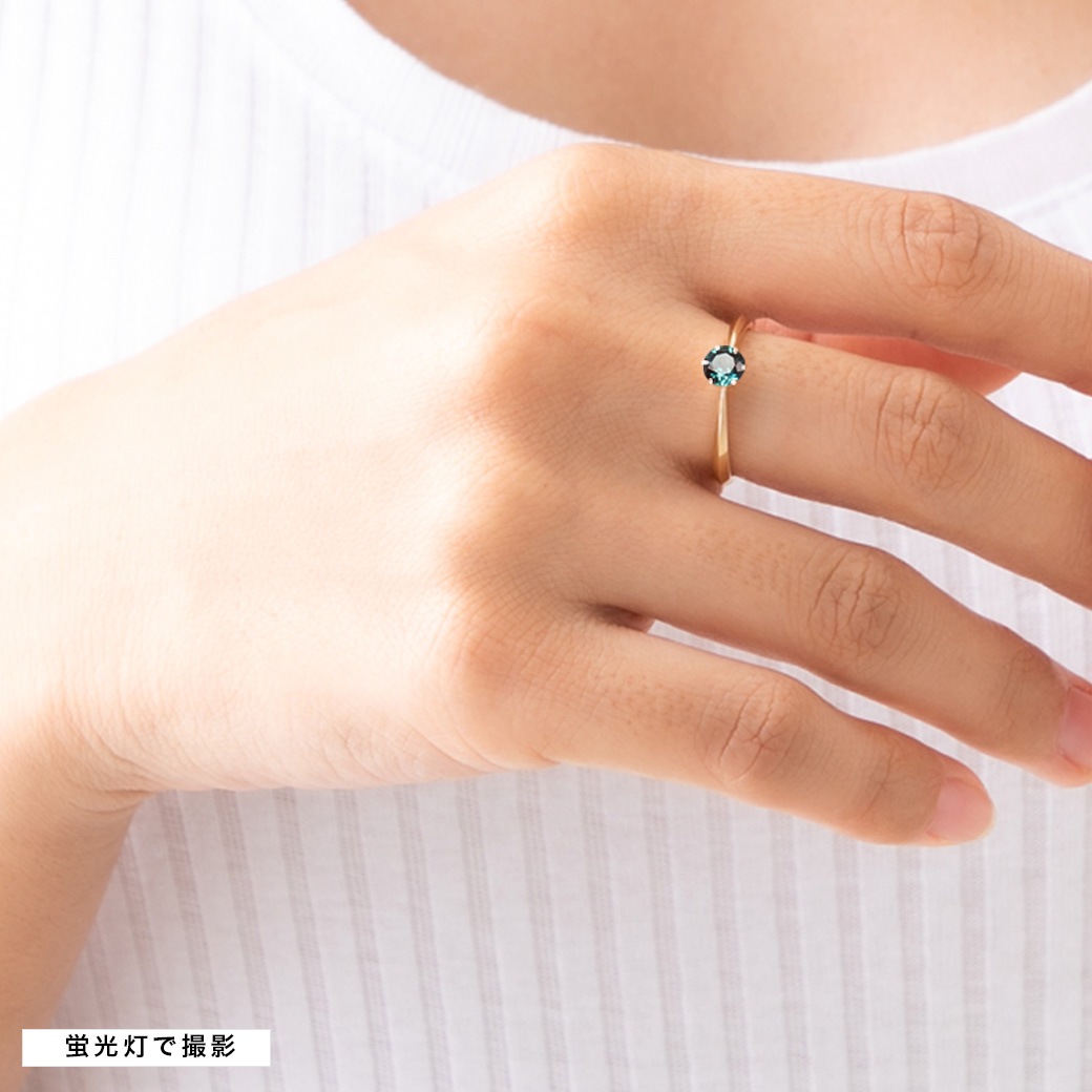 【プラチナ/K18】0.6カラット アレキサンドライト(ラボグロウン) リング 指輪 ・ラウンドカット