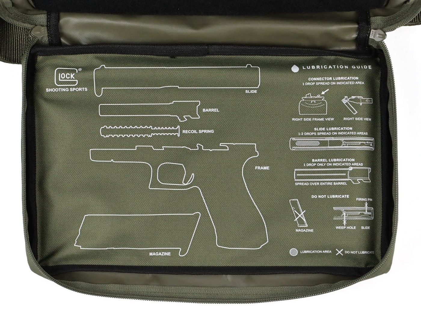 GLK-CAS-AS41012 GLOCK 4ピストル レンジバッグ V2 Green (size W35.5