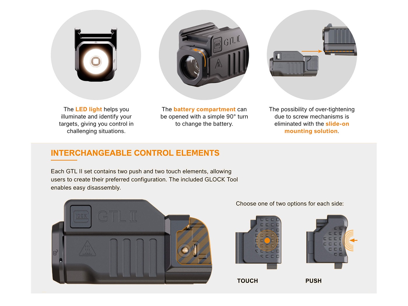 GLOCK GTL II タクティカルライト GTL2 Glock Tactical Light GTL II | STEINADLER