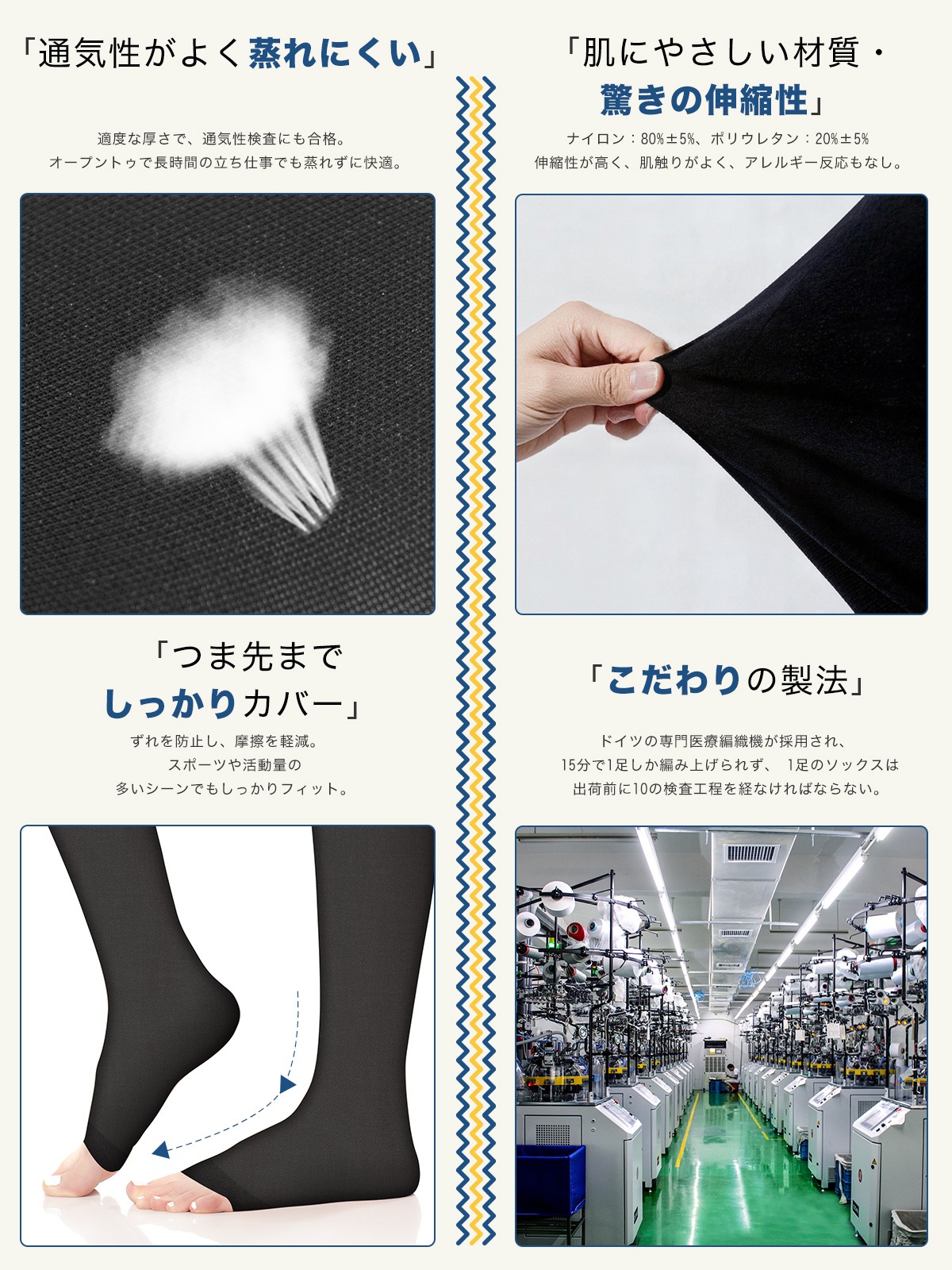 着圧レギンス 足つき-ME140