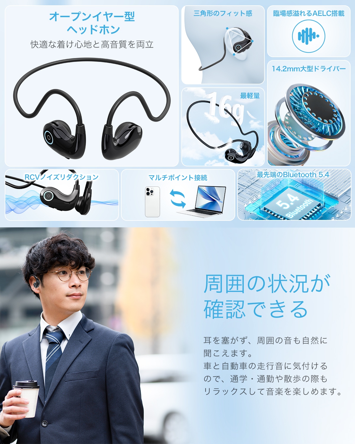 Bluetooth ヘッドセット-A806