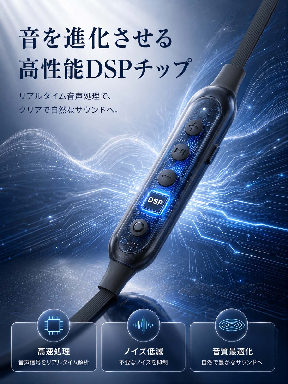 ANCノイズキャンセリング 有線イヤホン J232