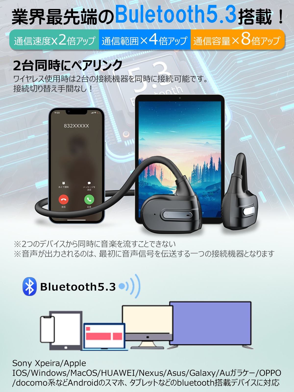 Bluetooth イヤホンJ072
