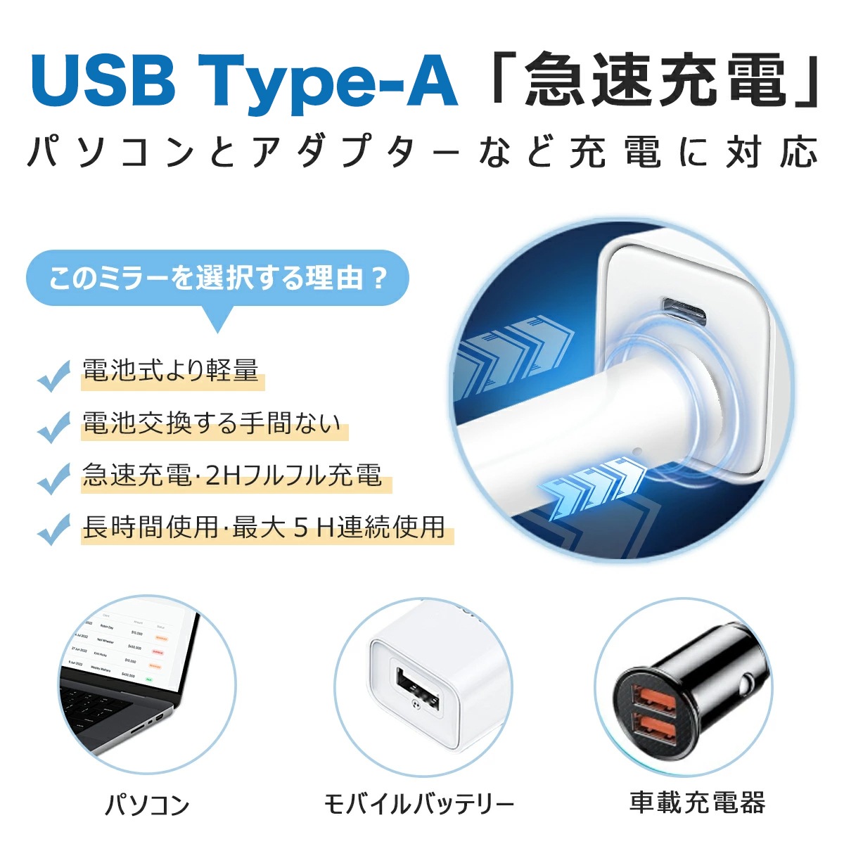 「四代目★2色発光！医療認証」デンタル ミラーME100