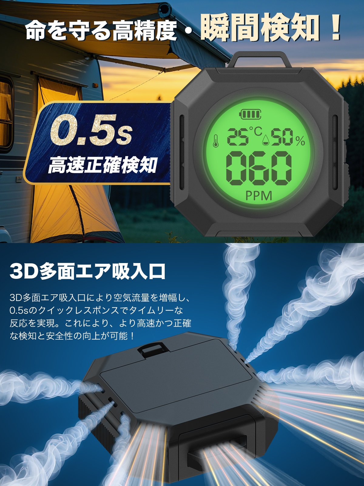 一酸化炭素警報器 J191 | 一酸化炭素チェッカー | JUST MATCH公式通販