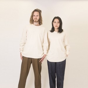 【S.O.S from Texas】オーガニックコットン/アメリカ製 サーマル クルーネック 長袖 Tシャツ 【ユニセックス】