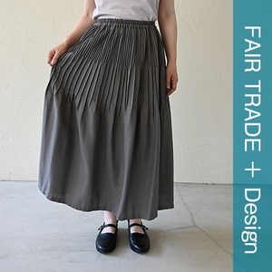 【シサム工房】PTM リネンコットンピンタックスカート