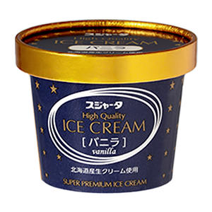 空気含有量を大幅に低くし、アイスクリームの密度を高めることで、濃厚な味わいを演出しています。