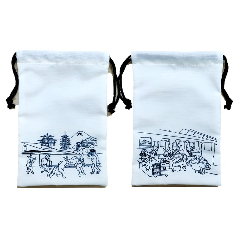 巾着【N700S×鳥獣戯画】