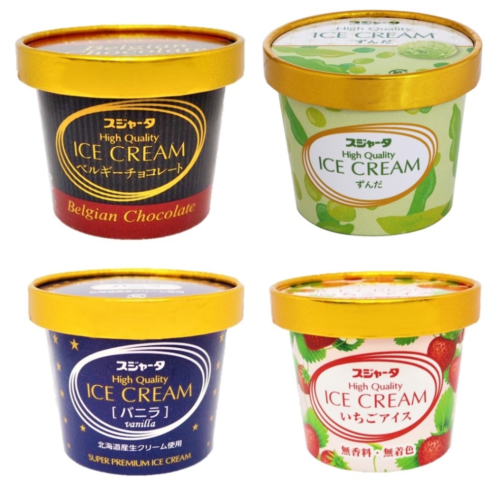 スジャータ ソフトクリーム用カップ いちご チョコ バニラ