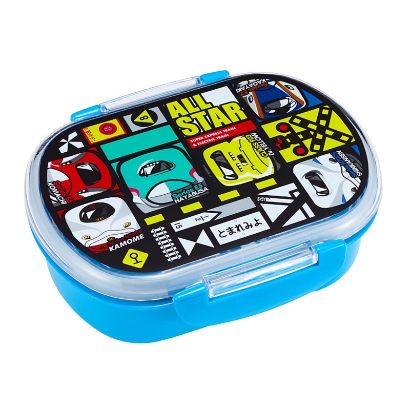 てつどうお弁当箱　ブロック柄