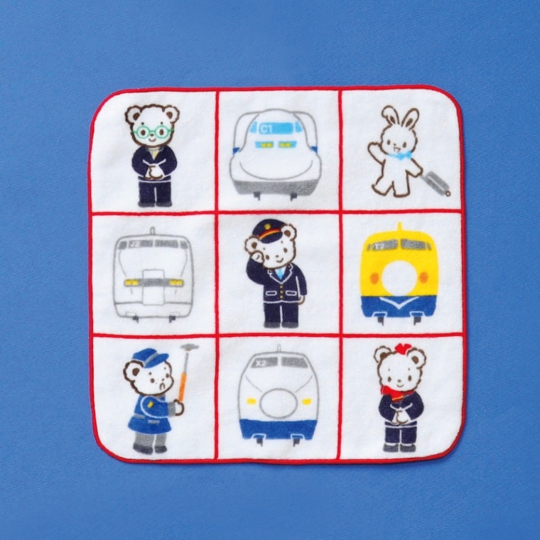 乗務員さん・パーサーさん・コラボ初登場の車内を清掃するエクスプレスドレッサーになったファミちゃんたちがデザインされています。<br>
新幹線車両は100系、300系、700系、922形ドクターイエローが描かれています。