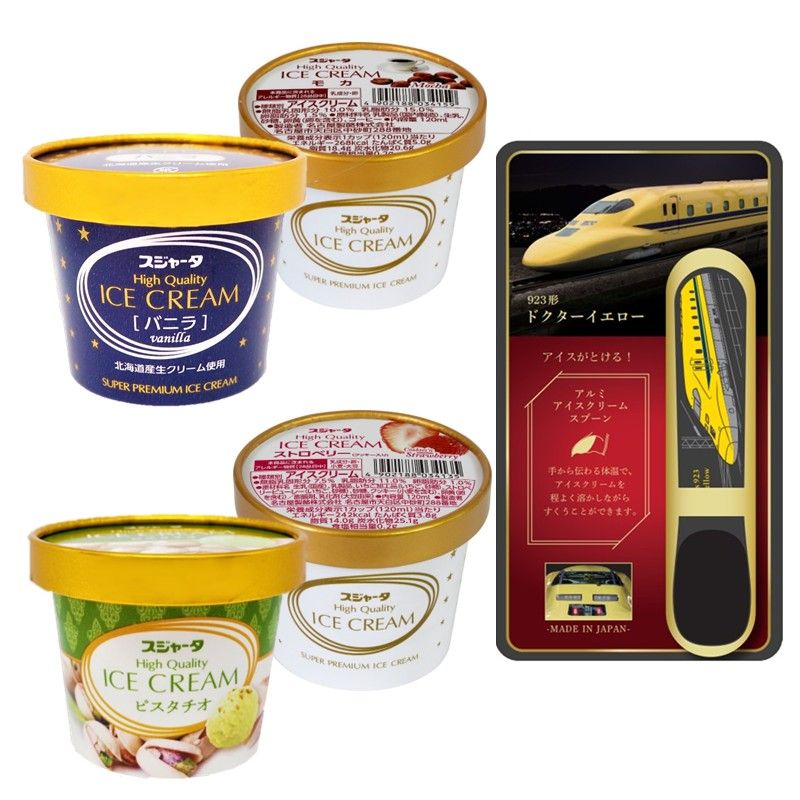 ｼﾝｶﾝｾﾝｽｺﾞｲｶﾀｲｱｲｽ（詰合せ）11個入り（ﾊﾞﾆﾗ4+ﾋﾟｽﾀﾁｵ3+ﾓｶ2+ｽﾄﾛﾍﾞﾘｰ2）＋ﾄﾞｸﾀｰｲｴﾛｰ ｱﾙﾐｱｲｽｸﾘｰﾑｽﾌﾟｰﾝ1本◆