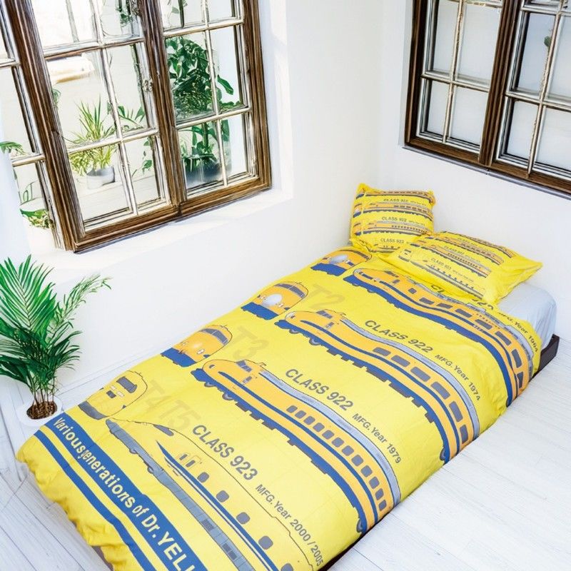 鉄道モチーフ 布団カバー　歴代ドクターイエロー