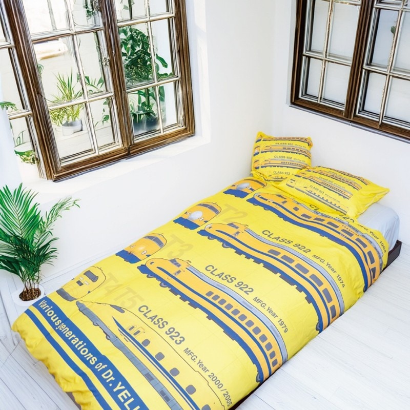 鉄道モチーフ 布団カバー　歴代ドクターイエロー