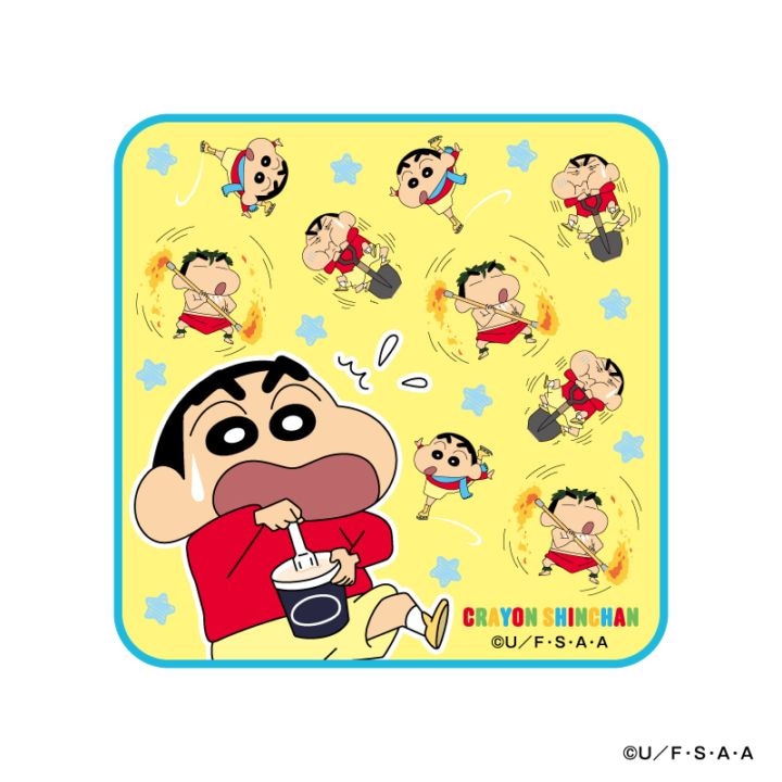 クレヨンしんちゃん　「シンカンセンスゴイカタイアイス」ハンドタオル〈かたいゾ！〉