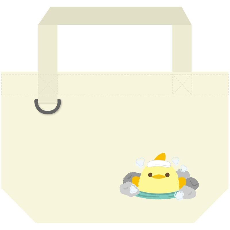 ミニトートバッグ【ぴよりん×温泉】