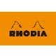 【RHODIA×新幹線】N700Sロゴ入りカバー（ブラウン）＋ロディアメモNo.16（オレンジ）