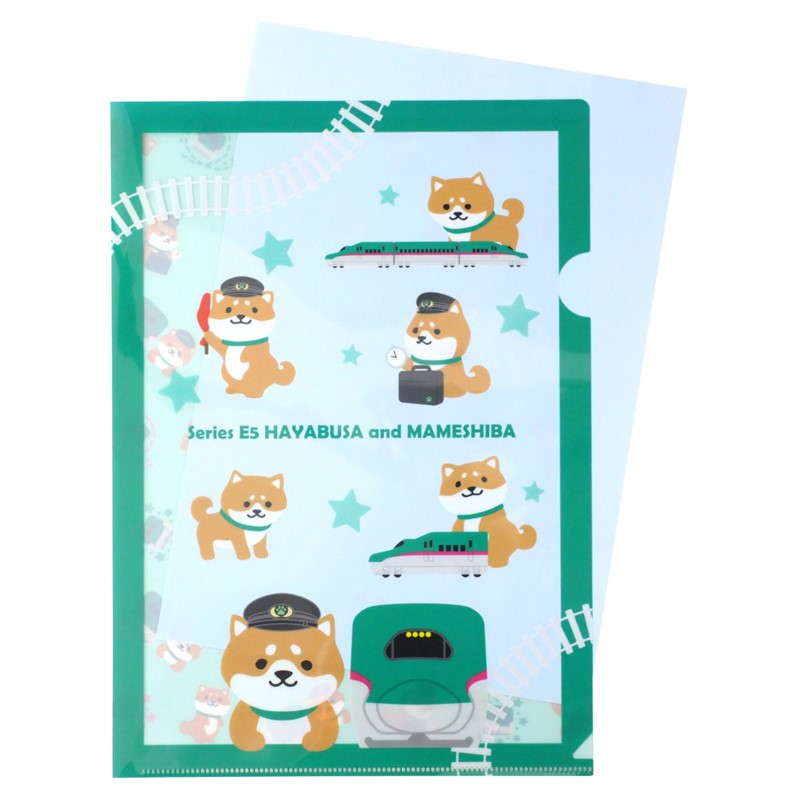 【豆柴×E5はやぶさ】Ａ４クリアファイル