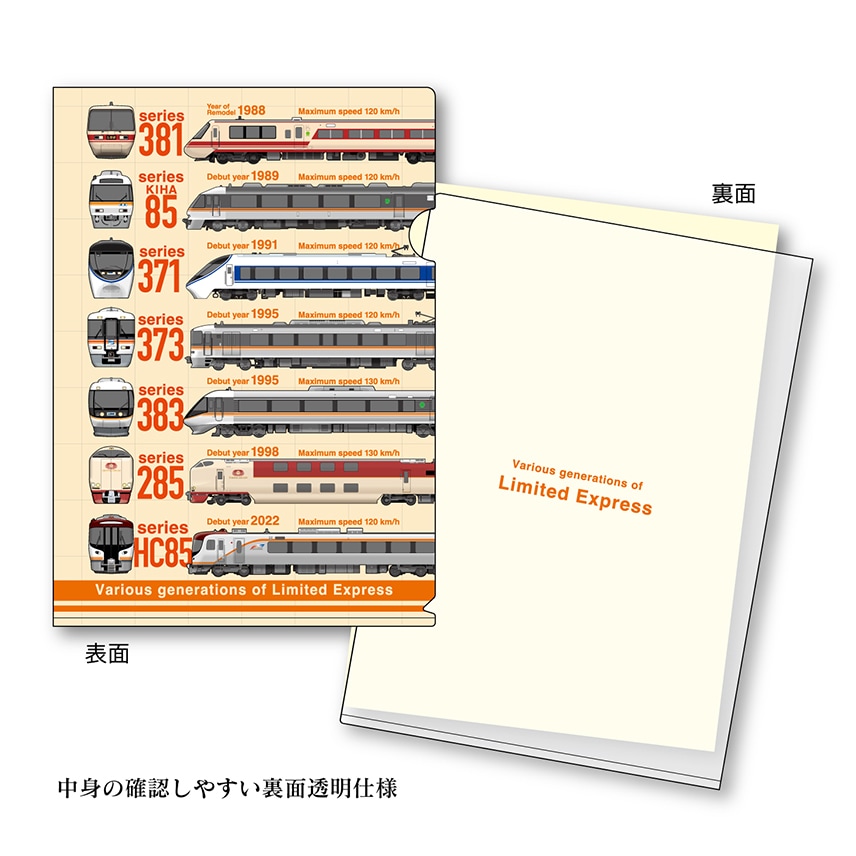 JR東海歴代特急車両クリアファイル