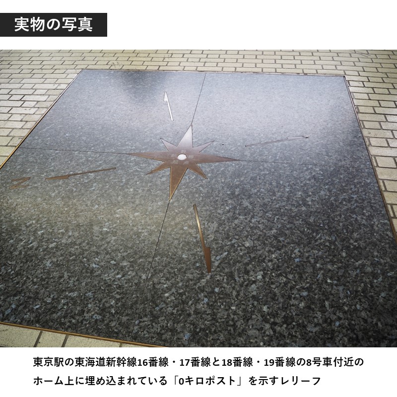 東京駅 東海道新幹線０キロポストフロアマット