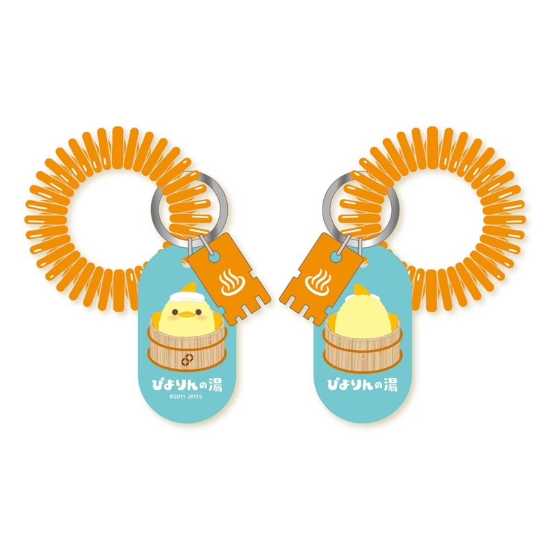 トレーディング ロッカーキー風アクリルキーホルダー 全６種【ぴよりん×温泉】※BOX