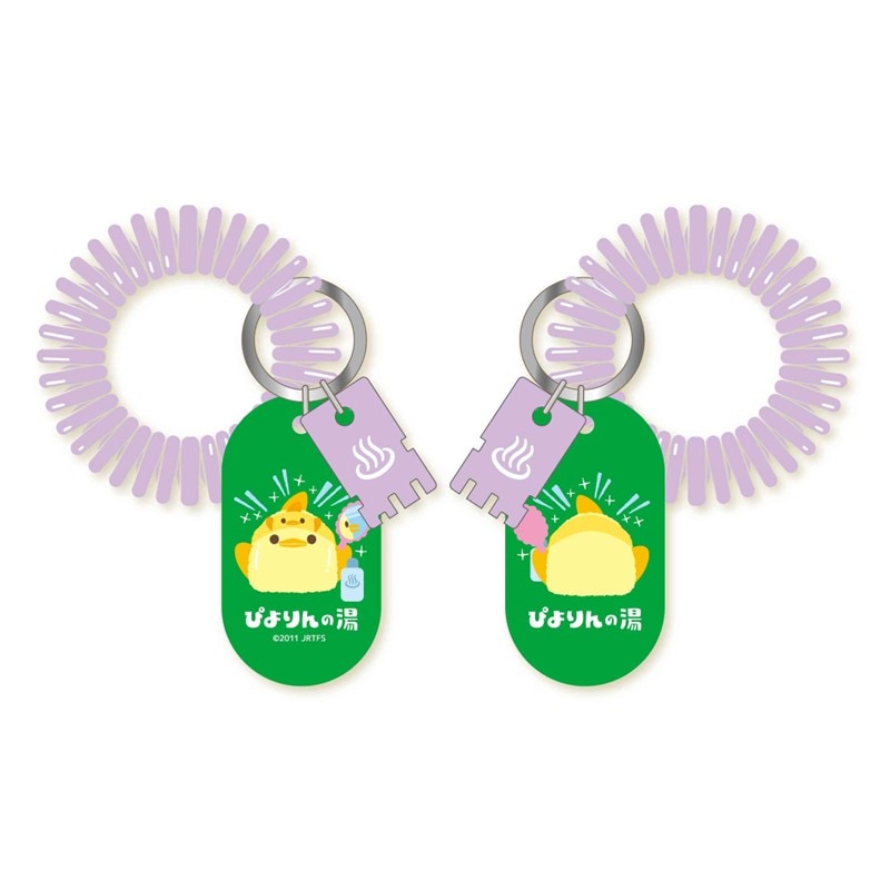 トレーディング ロッカーキー風アクリルキーホルダー 全６種【ぴよりん×温泉】※BOX