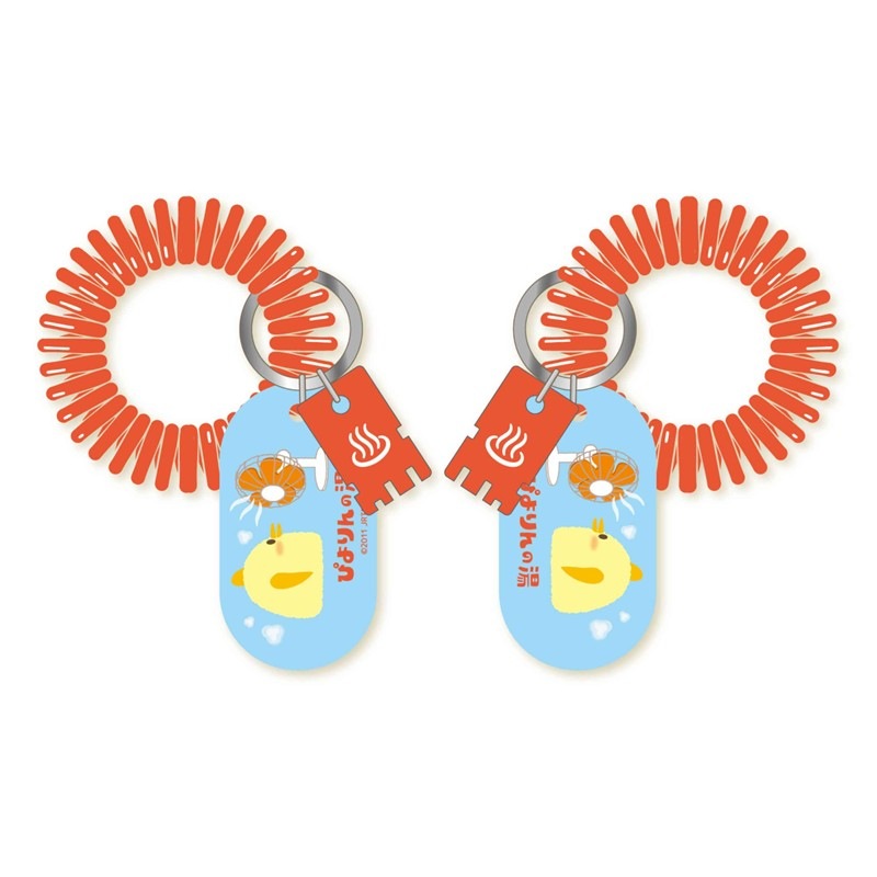 トレーディング ロッカーキー風アクリルキーホルダー 全６種【ぴよりん×温泉】※BOX