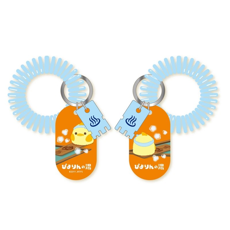トレーディング ロッカーキー風アクリルキーホルダー 全６種【ぴよりん×温泉】※BOX