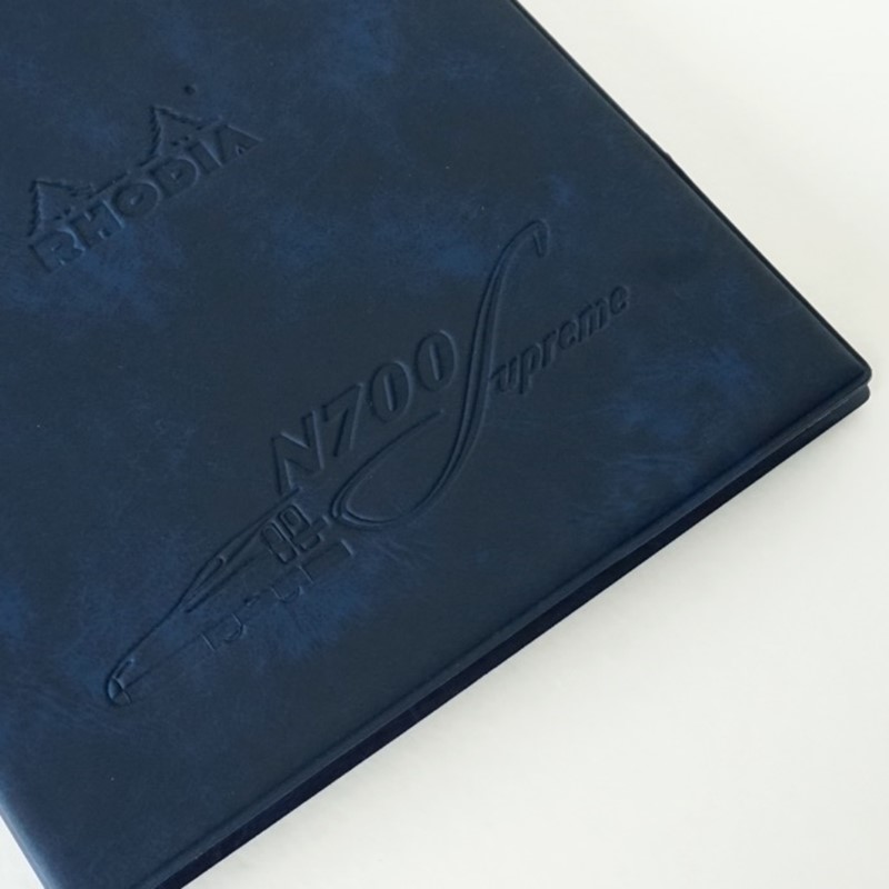 【RHODIA×新幹線】N700Sロゴ入りカバー（ネイビー）＋ロディアメモNo.16（ホワイト）