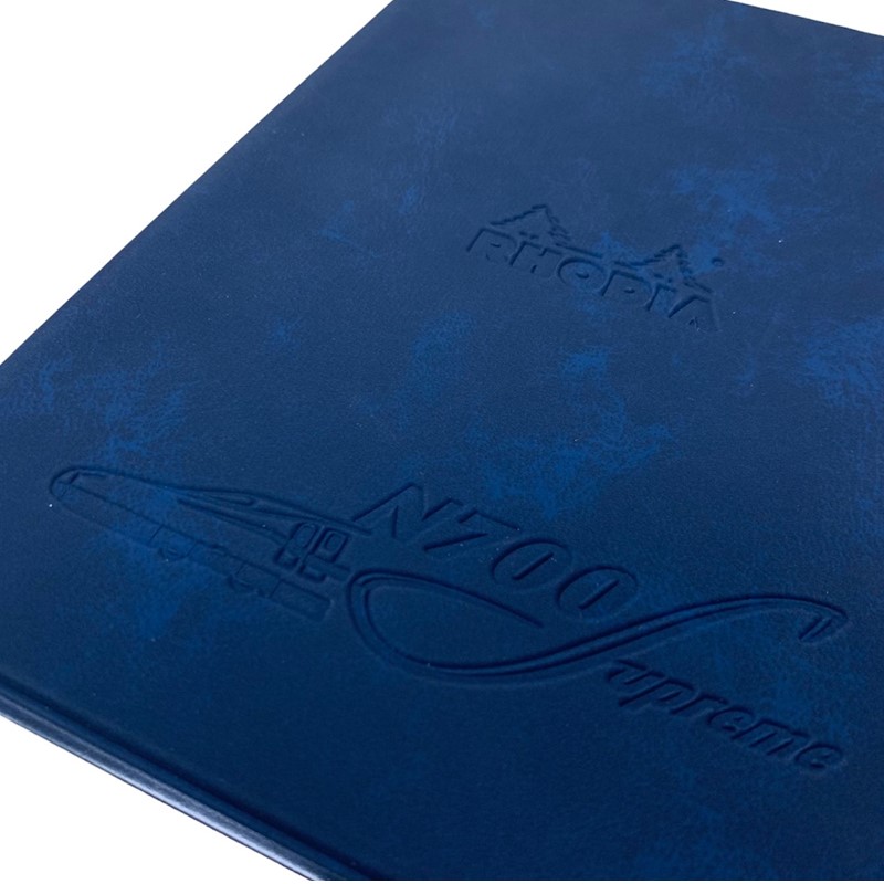 【RHODIA×新幹線】N700Sロゴ入りカバー（ネイビー）＋ロディアメモNo.16（ホワイト）