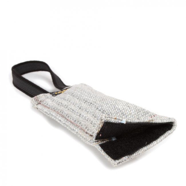 Pulling toys - Treat tug with hook and loop closure (ハンドル付き綱引きおもちゃ - 面ファスナー付き)