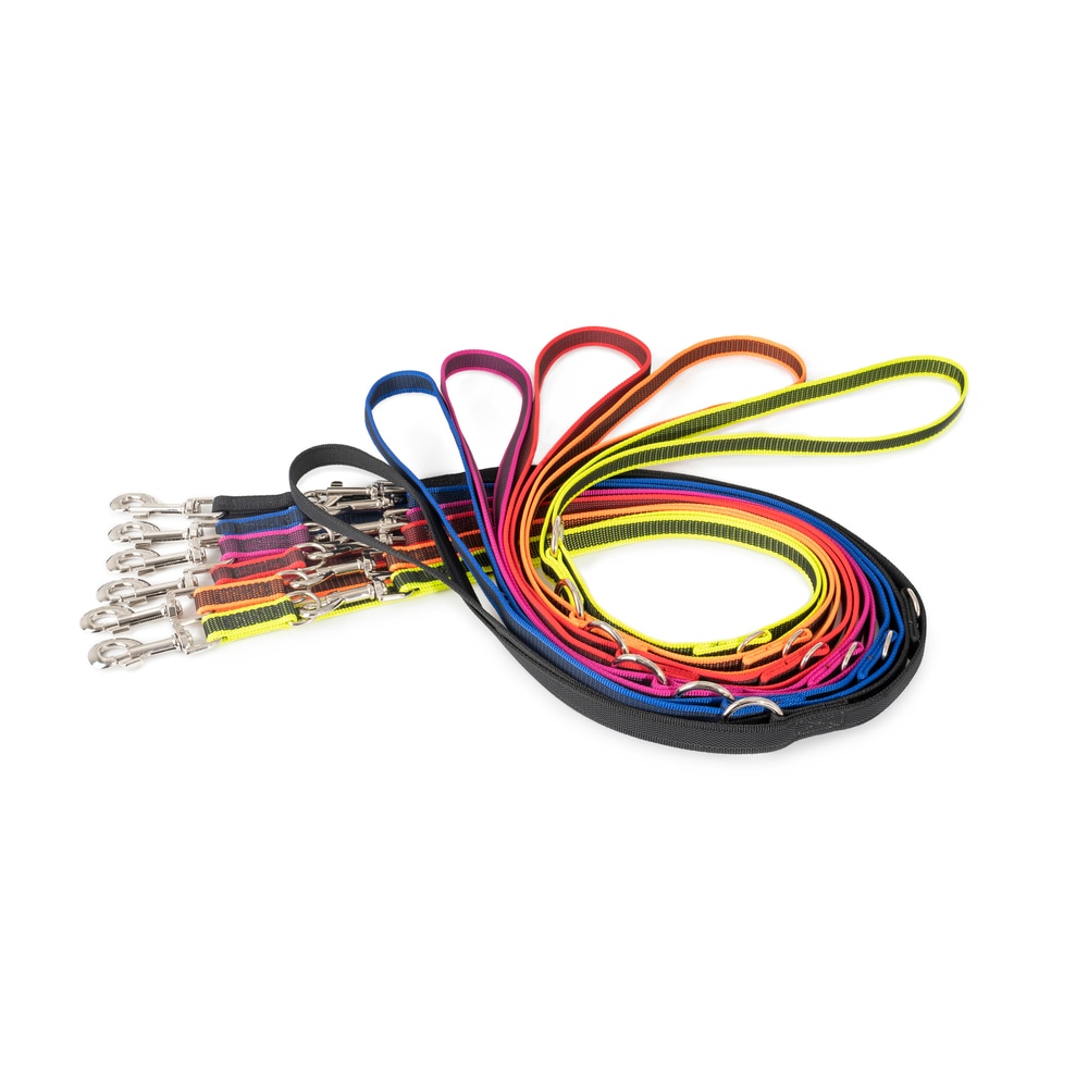 IDC Color & Gray leash - with double carabiner clip (スーパー
