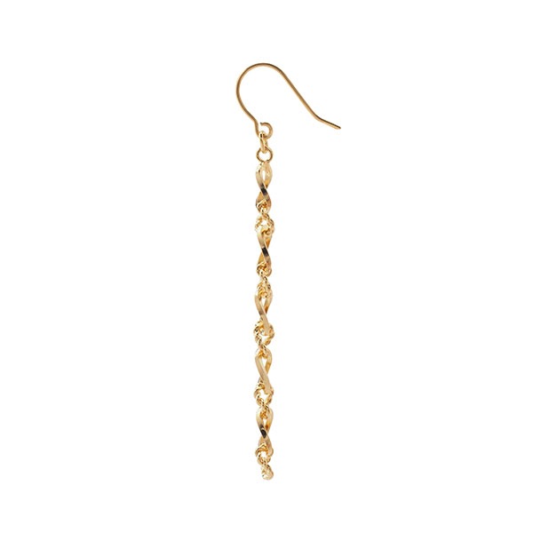 ビンテージ ハンドメイイドチェーン ピアス ゴールドカラー