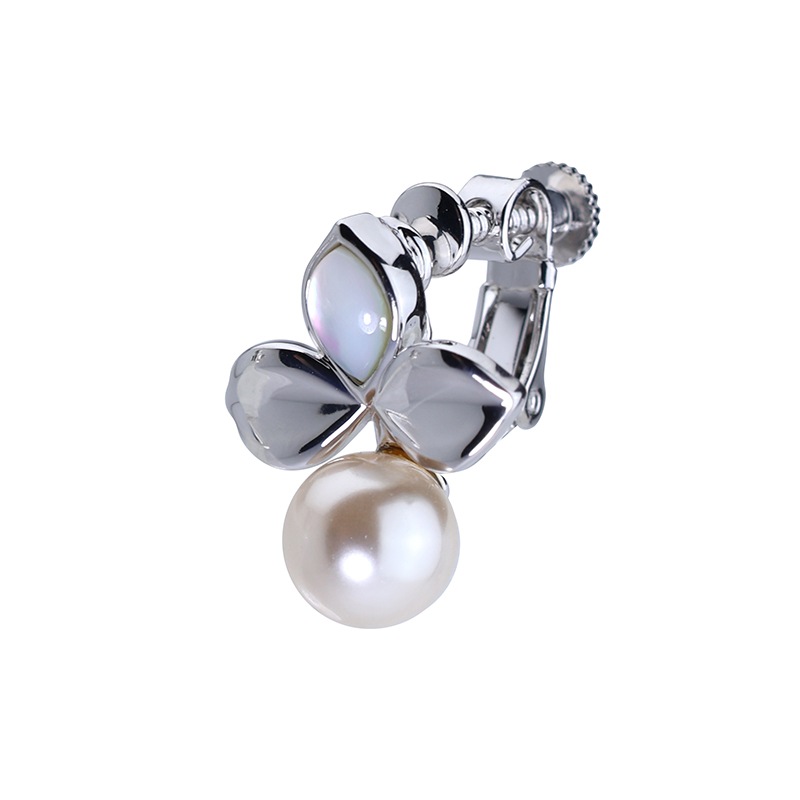 フラワーモチーフ デザインイヤリング ロジュームカラー