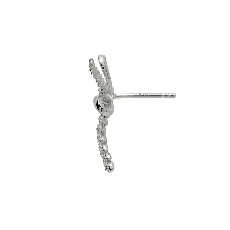 ボタニカルリボン　デザインピアス ロジュームカラー