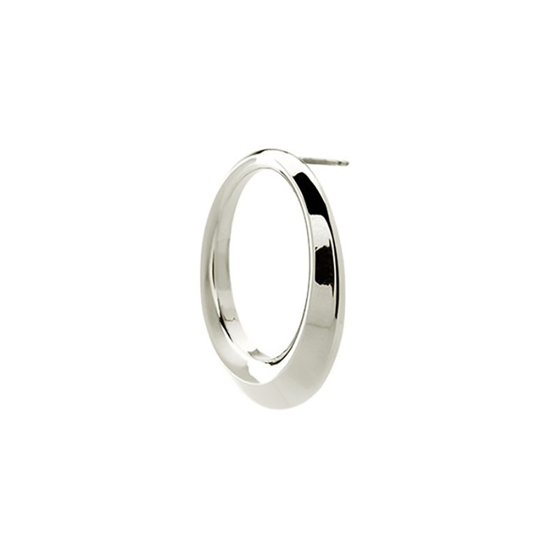 メタル オーバルリングピアス ロジュームカラー