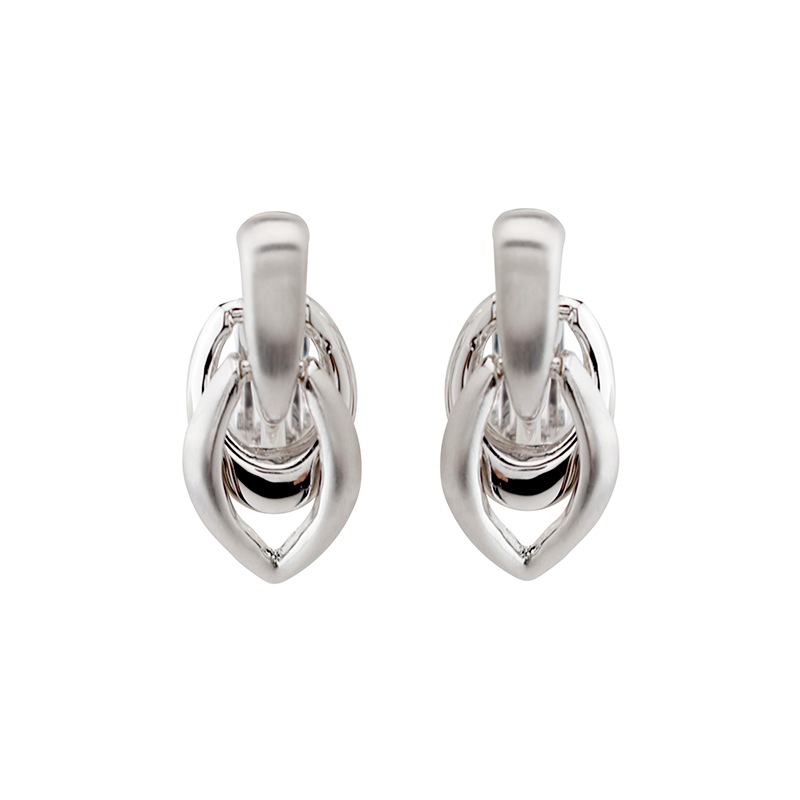 ダブルパーツ メタルピアス ロジュームカラー