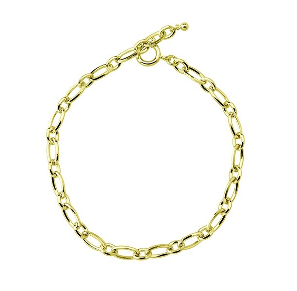 ビンテージ ハンドメイイドチェーン ブレスレット ゴールドカラー