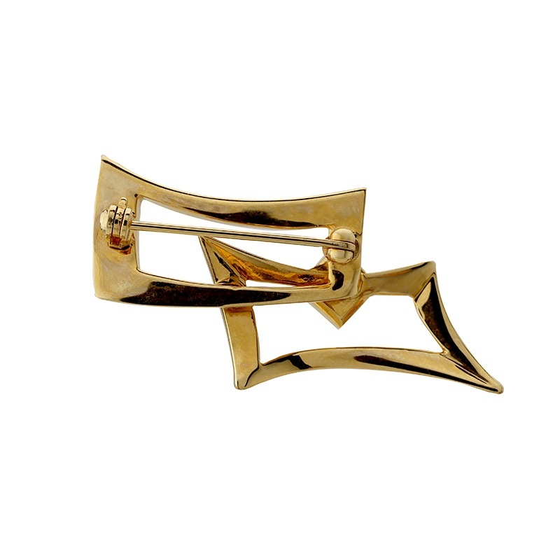 デザイン　ブローチ ゴールドカラー