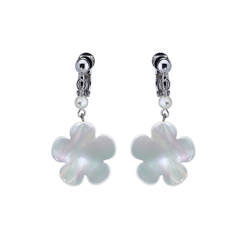 天然石　デザインイヤリング ロジュームカラー