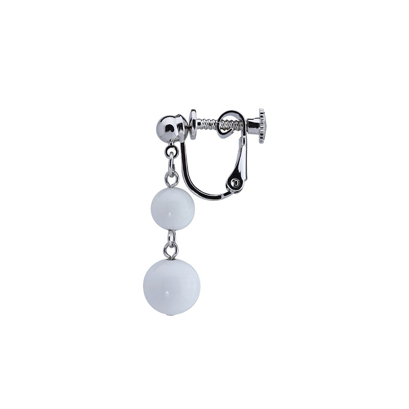 天然石 デザインイヤリング ロジュームカラー