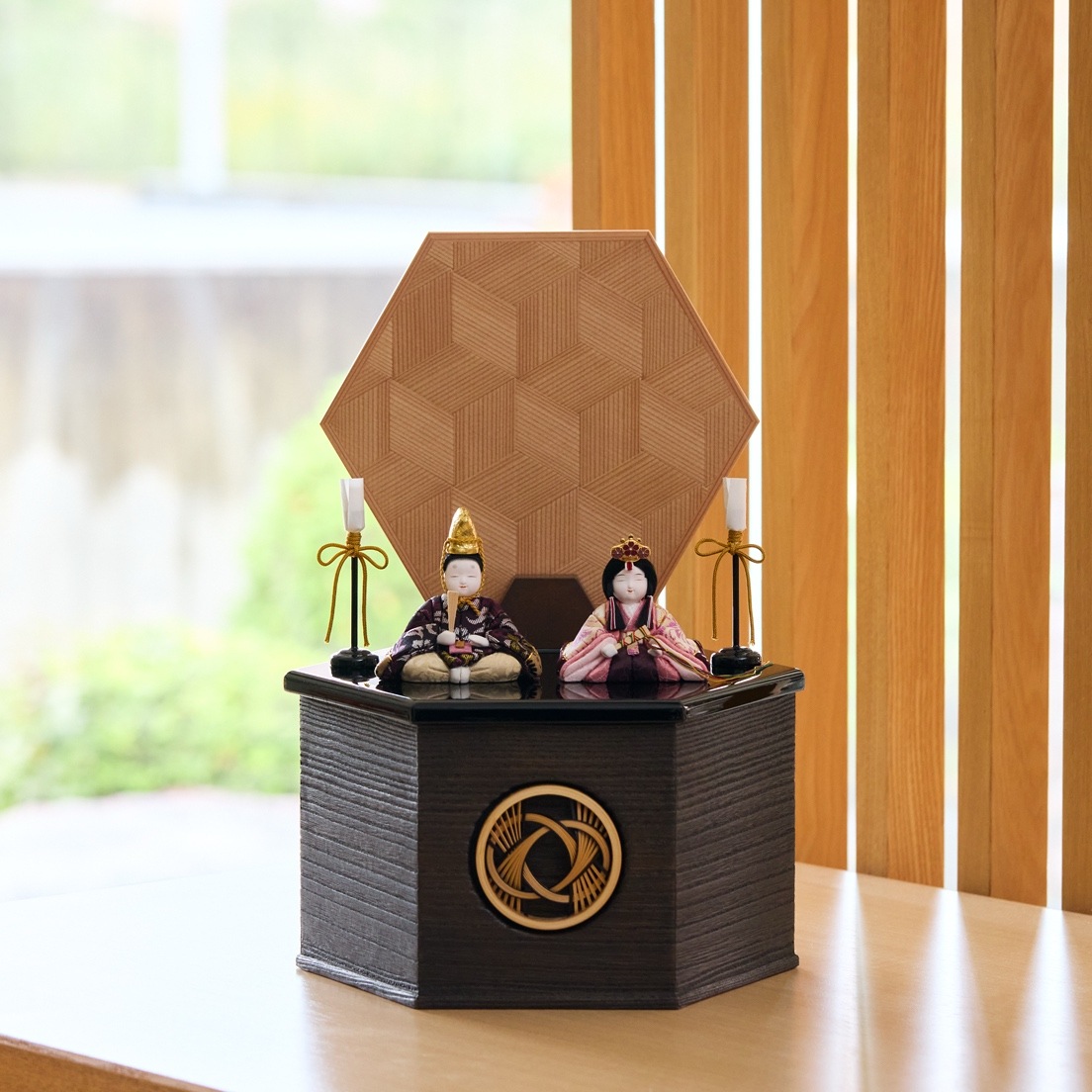 宝想雛・粋（ほうそうびな・すい）焼桐正六角 | ひな人形 | 柿沼東光