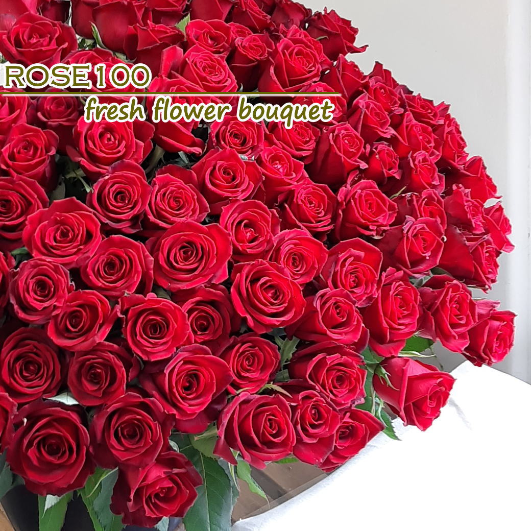 RED ROSE100α ～fresh flower bouquet～