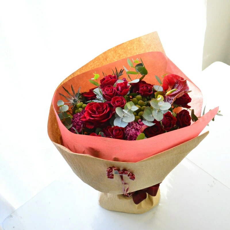 eucalyptus_red omakase bouquet 01 ~ ユーカリ レッド おまかせブーケ01~