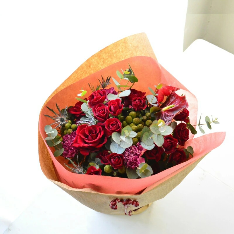 eucalyptus_red omakase bouquet 01 ~ ユーカリ レッド おまかせブーケ01~