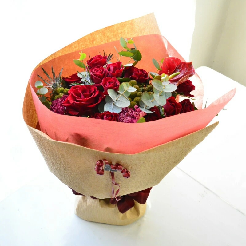 eucalyptus_red omakase bouquet 01 ~ ユーカリ レッド おまかせブーケ01~