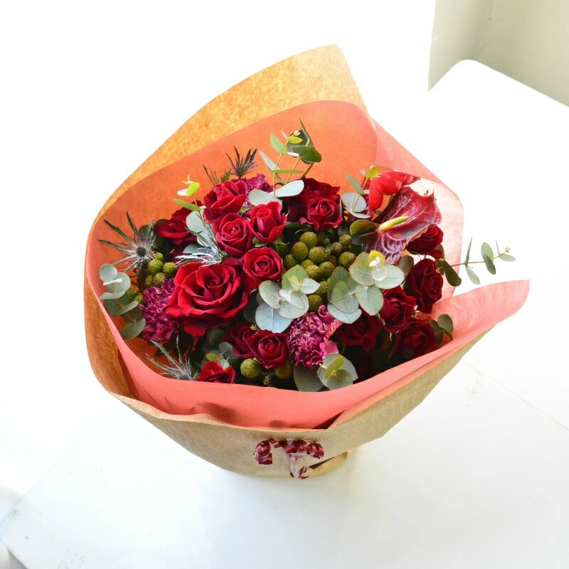 eucalyptus_red omakase bouquet 01 ~ ユーカリ レッド おまかせブーケ01~