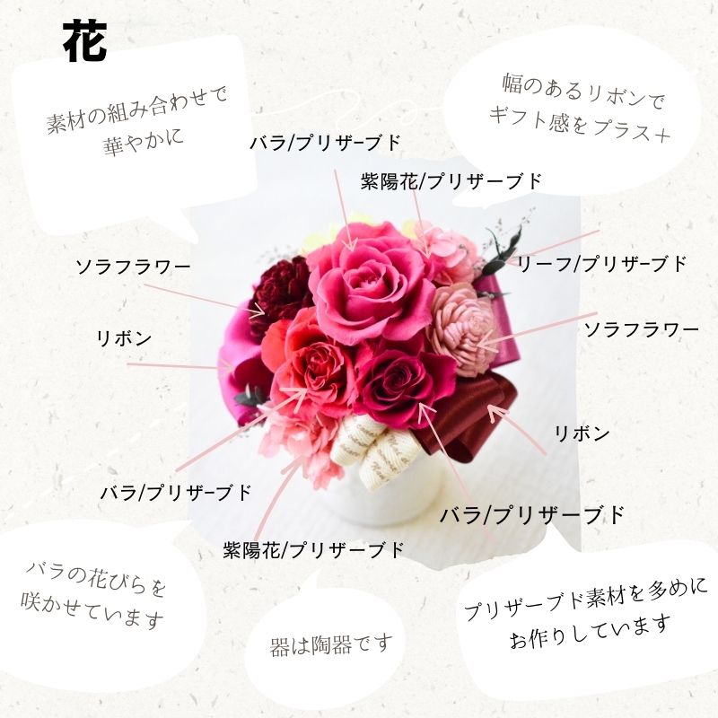 プリザーブドフラワー 花 プレゼント ギフト 誕生日 フラワーアレンジメント プリザ プリザーブド アレンジ プレゼント おしゃれ p お花
